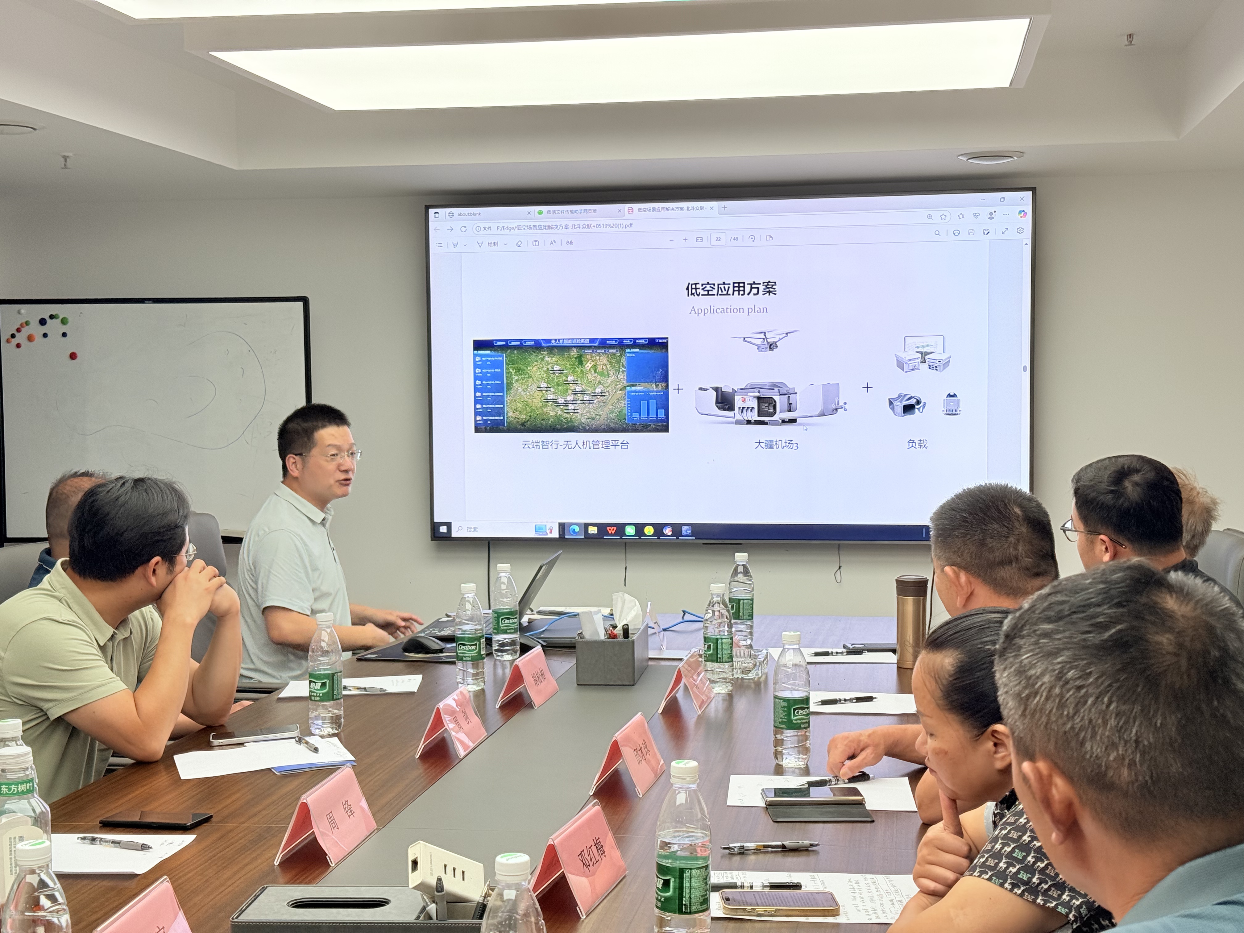 热烈欢迎成都黄冈商会及会员代表一行莅临北斗众联走访交流！